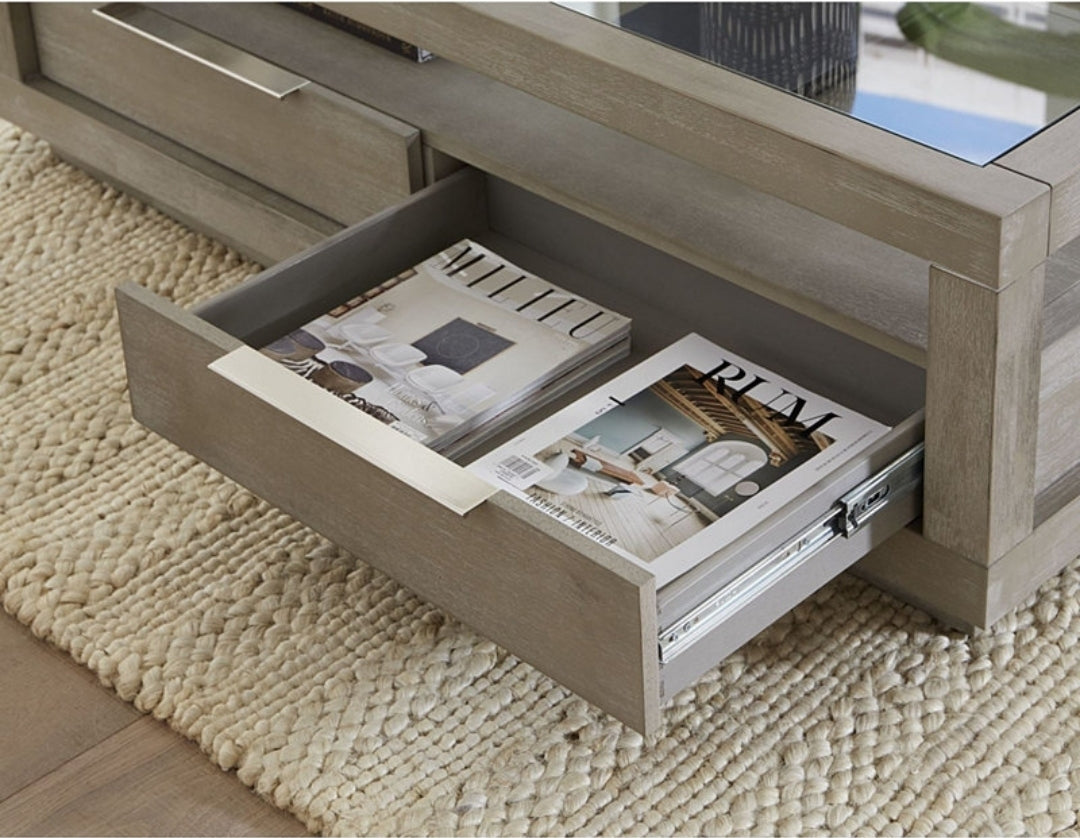Tivie 54" Wood Coffee Table (Mineral)