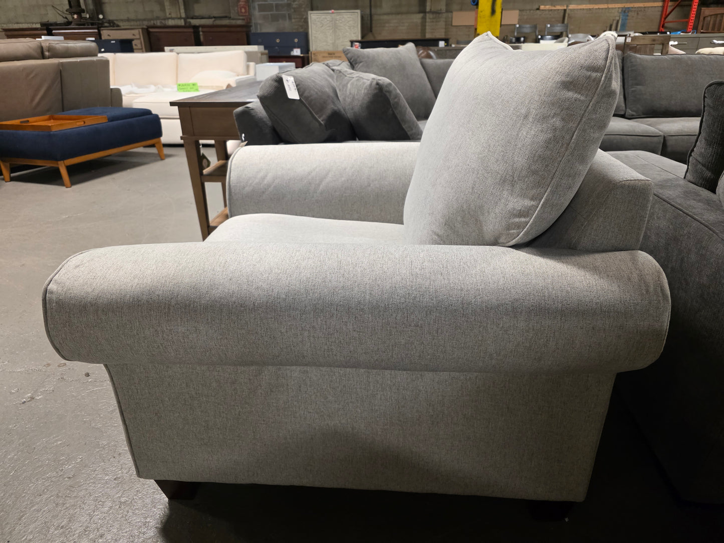 Saeville 43" Fabric Chair (Grey)