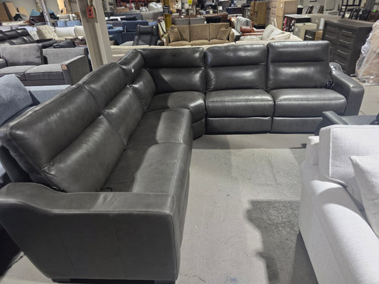 Gabrine 5-pc. Leather Sofa with 3 Power Recliner