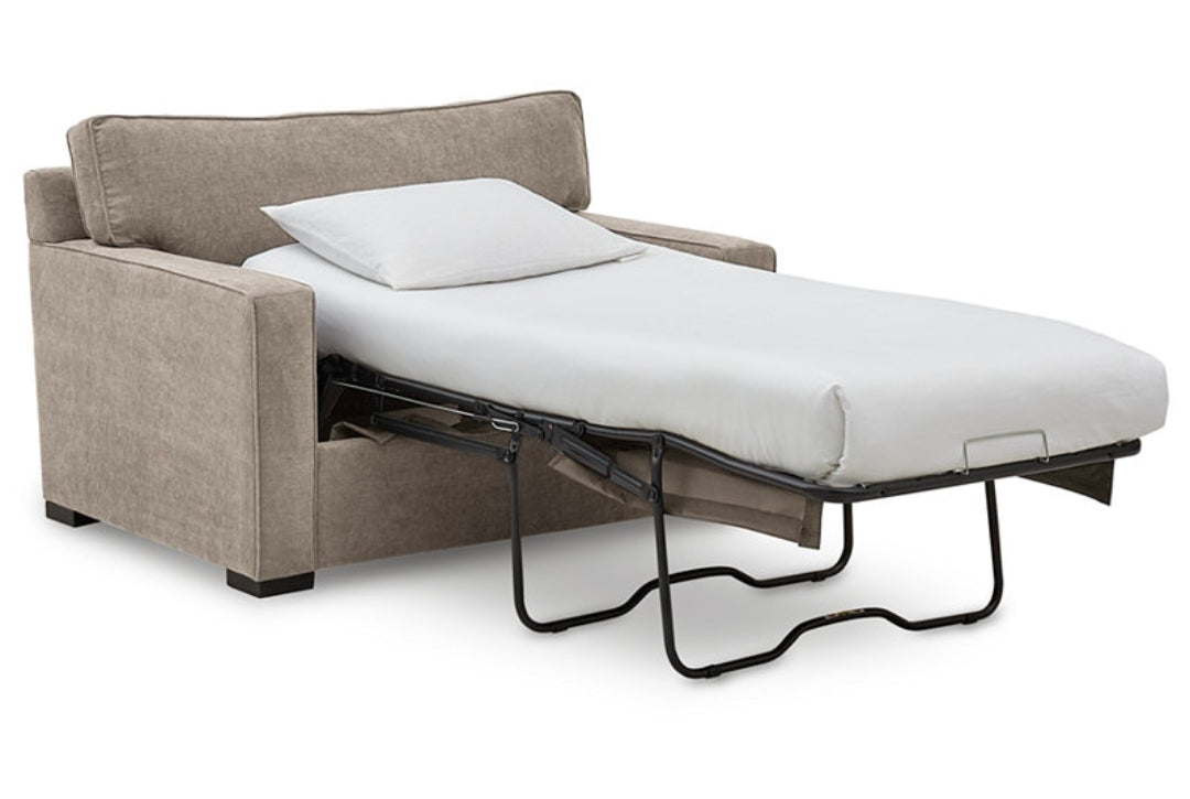 Radley 54" Fabric Chair Bed (Heavenly Chrome Beige)