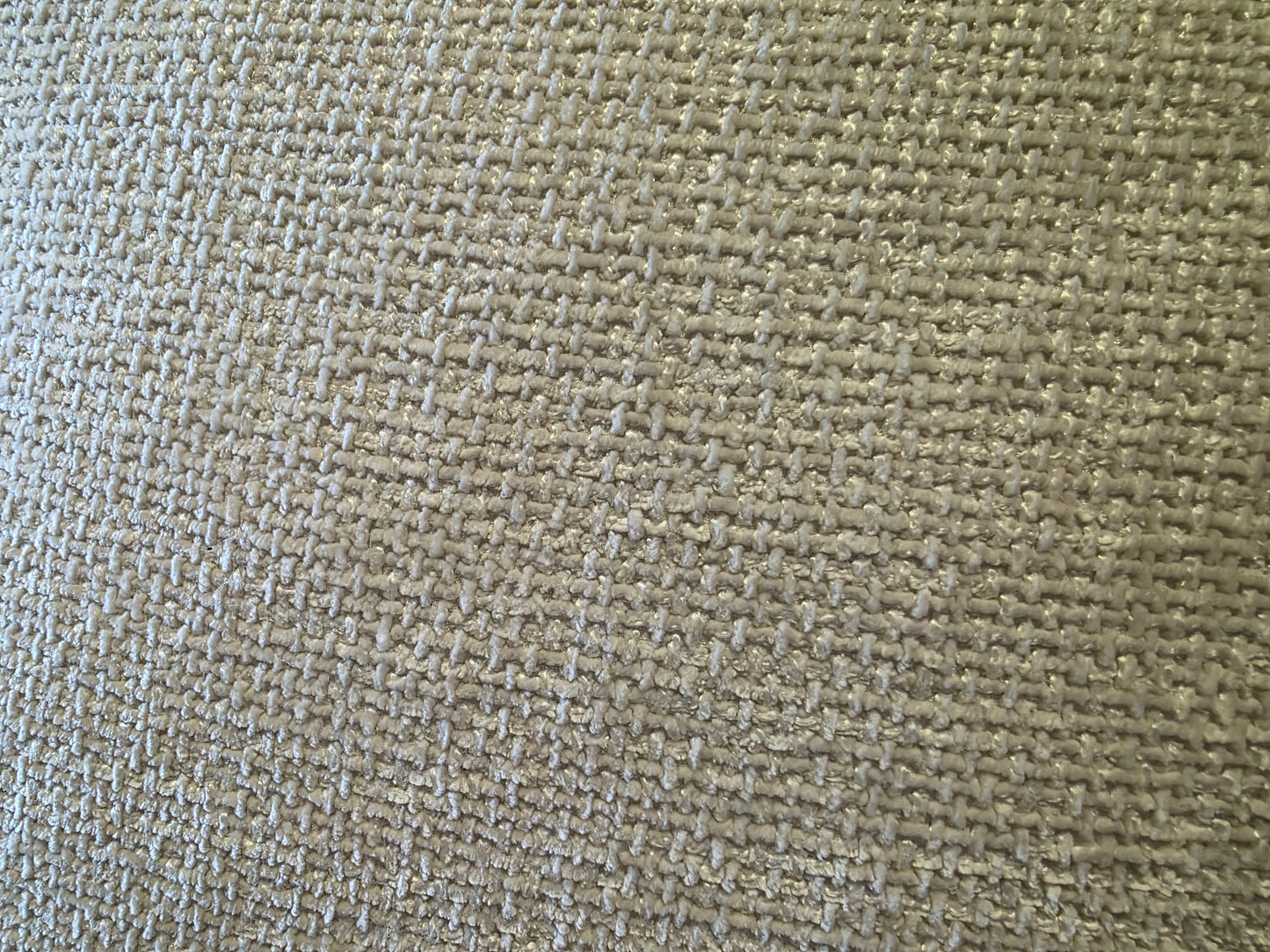 White Fabric Wing Arm Sofa