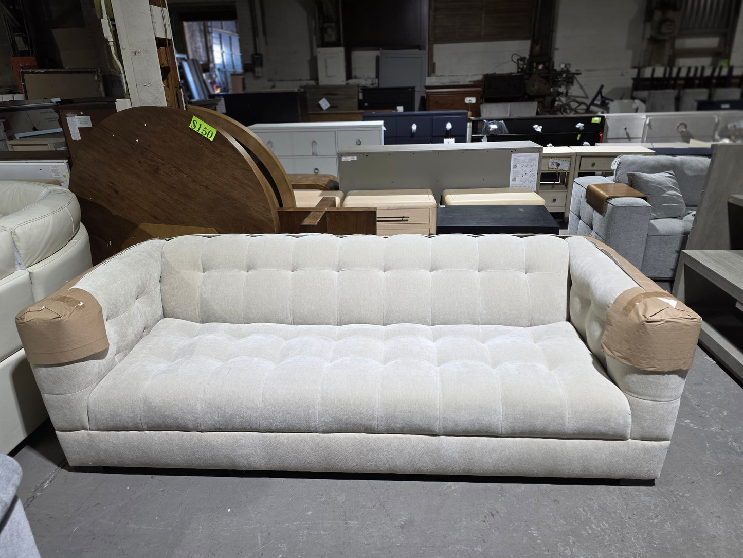 Elbert Fabric Estate Sofa (Alabaster)