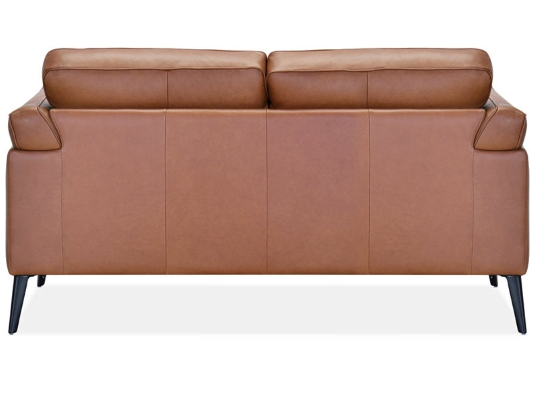 Keery Leather Loveseat (Caramel)
