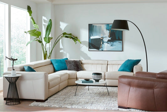 Rinan 125" 5-Pc. Leather Sectional with 2 Power Recliners