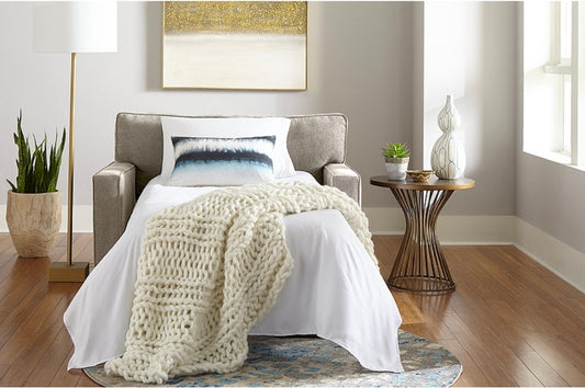 Radley 54" Fabric Chair Bed (Heavenly Chrome Beige)